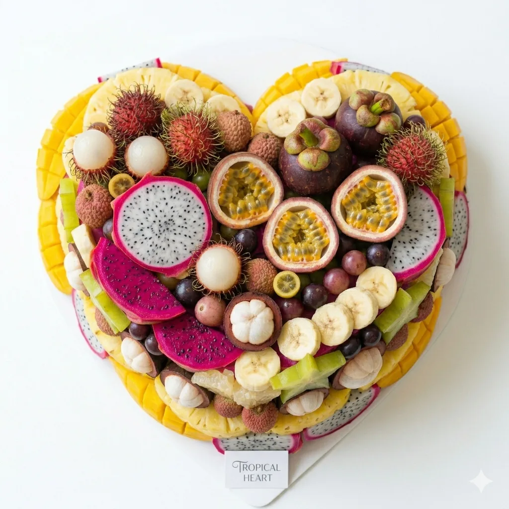 Watermelon birthday cake decorated with fresh fruits
