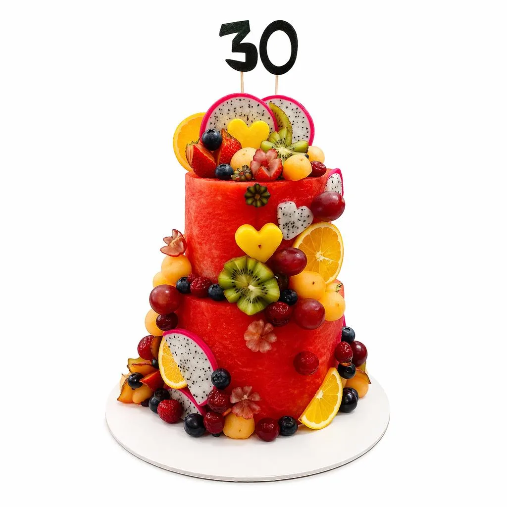 Watermelon birthday cake by Frutika